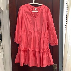 Jcrew Pink long sleeve mini dress